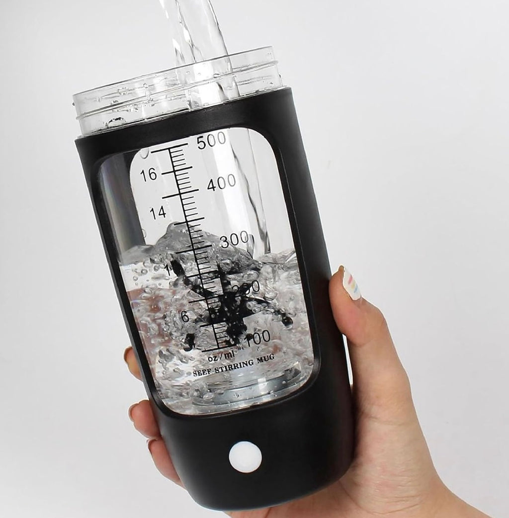 USB Electric Protein Shake Bottle,Electric Shaker Cup Fully Automatic Mixing Cup Rechargeable Sports Portable Protein Powder Shaker Cup